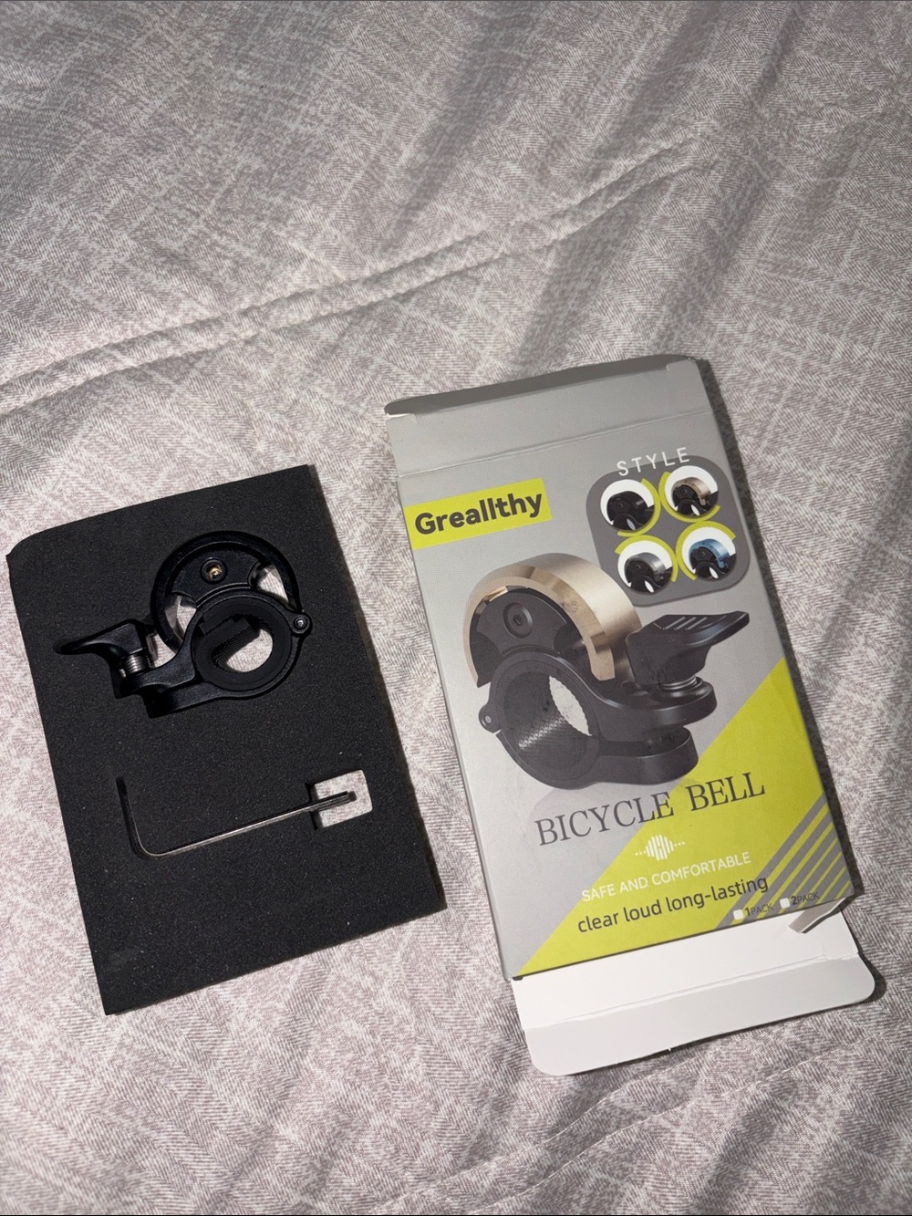 Grealthy Bicycle Bell in Black